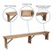 Flash Furniture Rectangle Antique Farm Table , 40"; 96", 40-1/4" W 30"; 17-3/4" H,  XA-FARM-7-GG - alternate 7